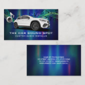 車のサラウンドサウンド | 音楽ノート | 自動サービス 名刺 (正面/裏面)