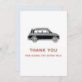 車のサンキューカード感謝してい、追加マイル行く サンキューカード (正面/裏面)
