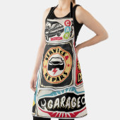 車のサービスと修理レトロシンボルや象徴コレクション。ヴィン エプロン (インサイチュ)