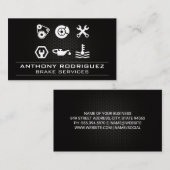 車のサービスのアイコン |自動 名刺 (正面/裏面)