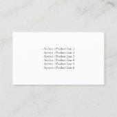 車のサービスアイコン黒の名刺 名刺 (裏面)