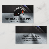 車のサービス |オドメーターロゴ |整備士 名刺 (正面/裏面)