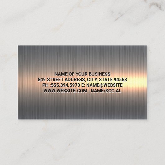 車のサービス | レンチとタイヤ | メタリック 名刺 (裏面)