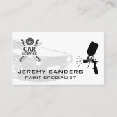 車のサービス | 自動サー絵を描ビス名刺 名刺 (正面)