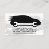 車のサービス |自動 |整備士ロゴ 名刺 (裏面)
