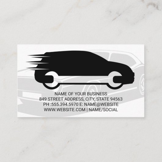 車のサービス |自動 |整備士ロゴ 名刺 (裏面)