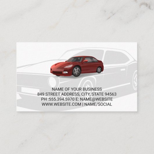 車のサービス | 自動 | 整備士名刺 名刺 (裏面)