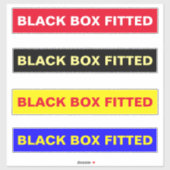 車のシンボルや象徴：ブラックボックスに取り付けられたシール シール (シート)