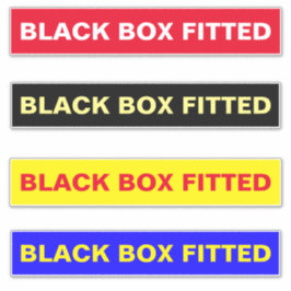 車のシンボルや象徴：ブラックボックスに取り付けられたシール シール