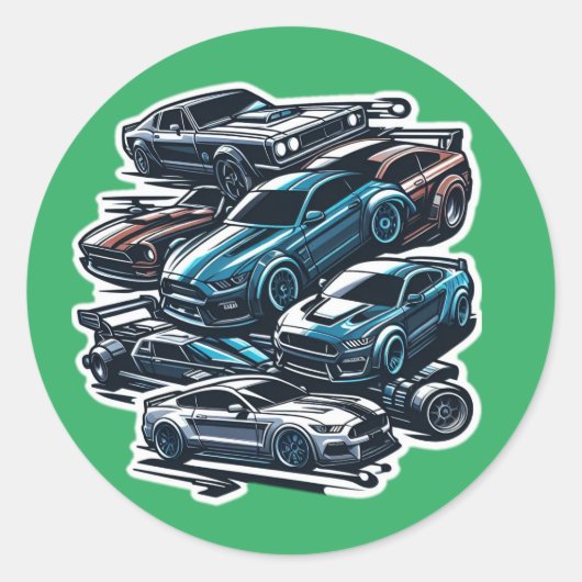 車のシール ラウンドシール (正面)