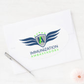 車のシール 楕円形シール (封筒)