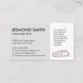 車のスケッチ-整備士修理 名刺 (正面)