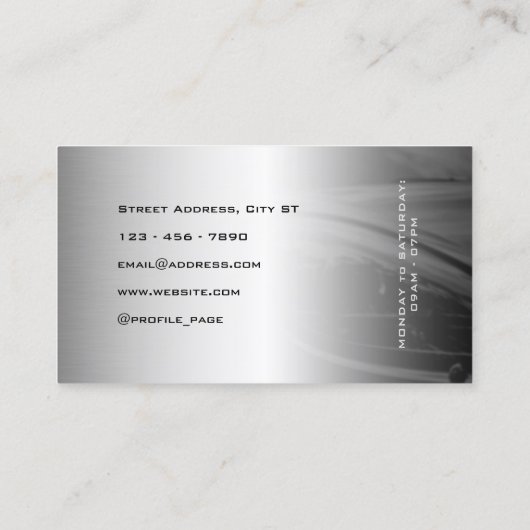 車のスタイルカーのロフェイクゴ 名刺 (裏面)