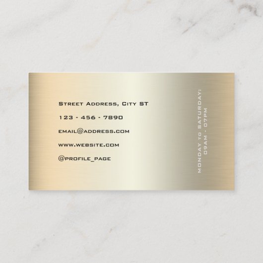 車のスタイルカーフェイクのロゴメタリックビジネスc 名刺 (裏面)