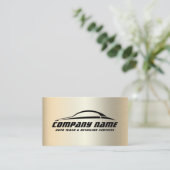 車のスタイルカーフェイクのロゴメタリックビジネスc 名刺 (スタンド正面)