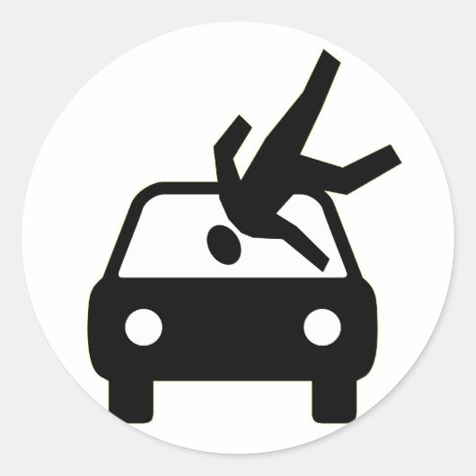 車のステッカーでヒット ラウンドシール (正面)