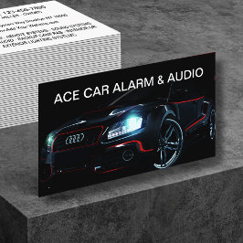 車のセキュリティとサウンドシステム 名刺