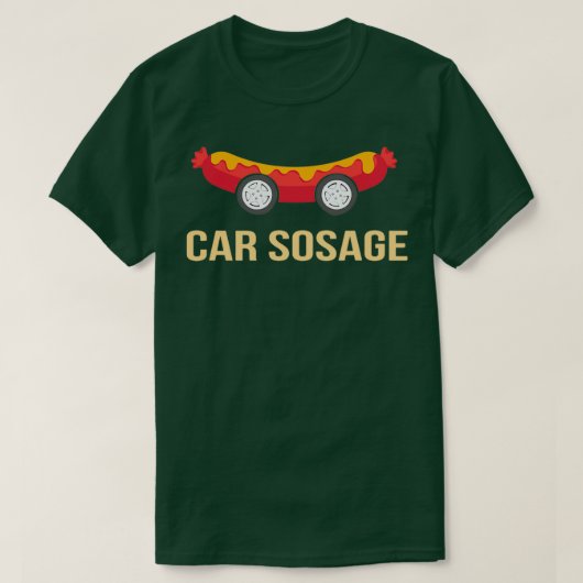 車のソセージ Tシャツ (デザイン正面)