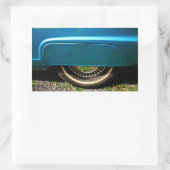 車のタイヤのシール 長方形シール (バッグ)