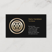 車のタイヤアイコン自動タイヤサービス名刺 名刺 (正面)