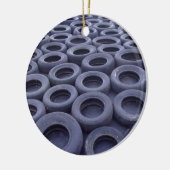 車のタイヤ セラミックオーナメント (左)