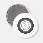 車のタイヤ マグネット (正面/裏面)