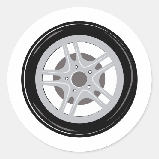 車のタイヤ ラウンドシール (正面)