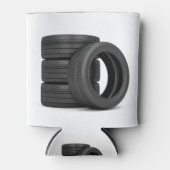 車のタイヤ 缶クーラー (正面)