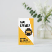 車のタクシーにスポットライトを当てるアイコン 名刺 (スタンド正面)