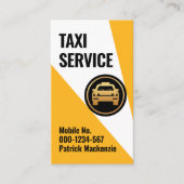 車のタクシーにスポットライトを当てるアイコン 名刺 (正面)