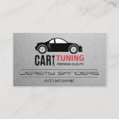 車のチューニング | 自動修復ロゴ 名刺 (正面)