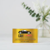 車のチューニング |自動修復金ゴールドメタル 名刺 (スタンド正面)