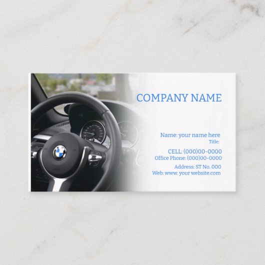 車のテンプレート名刺 名刺 (正面)