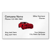 車のテーマシンプルデザイン マグネット名刺 (正面)