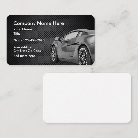 車のテーマデザイン 名刺 (正面/裏面)