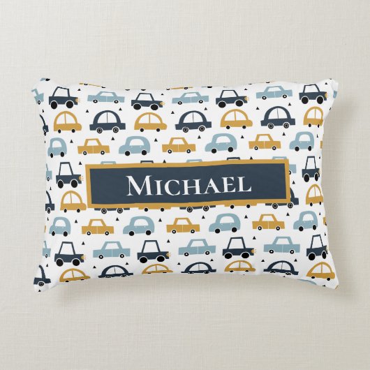 車のテーマ3 パーソナライズされた アクセントクッション (正面)
