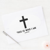 車のデカール（娘） 楕円形シール (封筒)