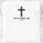 車のデカール（娘） 楕円形シール (バッグ)