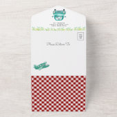 車のトラックスクーター車両輸送ベビーシャワー オールインワン招待状 (外側)