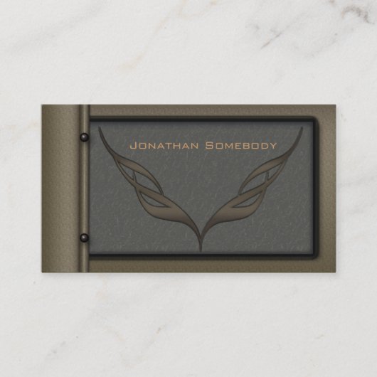 車のトリムのデザインのブラウンの名刺のテンプレート10 名刺 (正面)