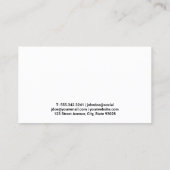 車のバブルのロゴ | 作業者のクリーニング 名刺 (裏面)