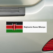 車のバンパーステッカー: ケニアがあること誇りを持った バンパーステッカー (車上)