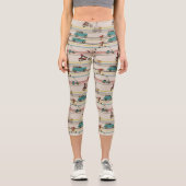 車のパターンで移動する犬 カプリレギンス (正面)