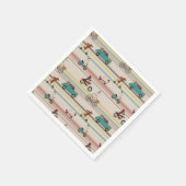 車のパターンで移動する犬 スタンダードカクテルナプキン (角)