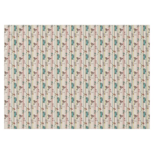 車のパターンで移動する犬 テーブルクロス (正面(横))