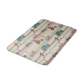 車のパターンで移動する犬 バスマット (アングル)