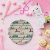 車のパターンで移動する犬 ペーパープレート (パーティー)