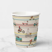 車のパターンで移動する犬 紙コップ (左)