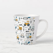 車のパターンを移動しよう カフェラテマグ (右)