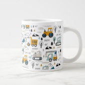 車のパターンを移動しよう ジャンボコーヒーマグカップ (右)